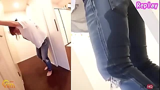 Japanese Pee Desperation and Jeans Wetting